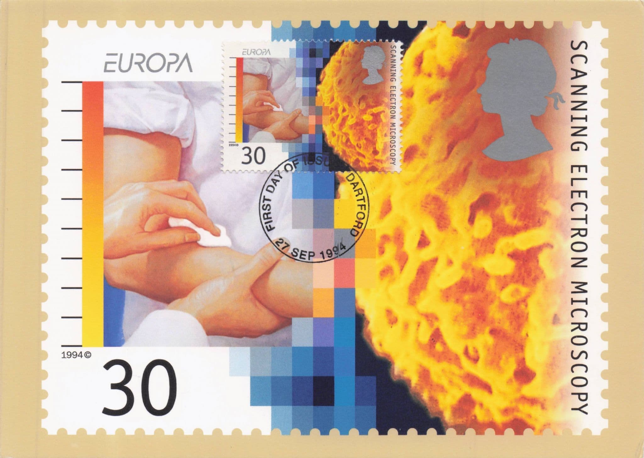 Electron Microscope Microscopy Royal Mail First Day Cover Postcard