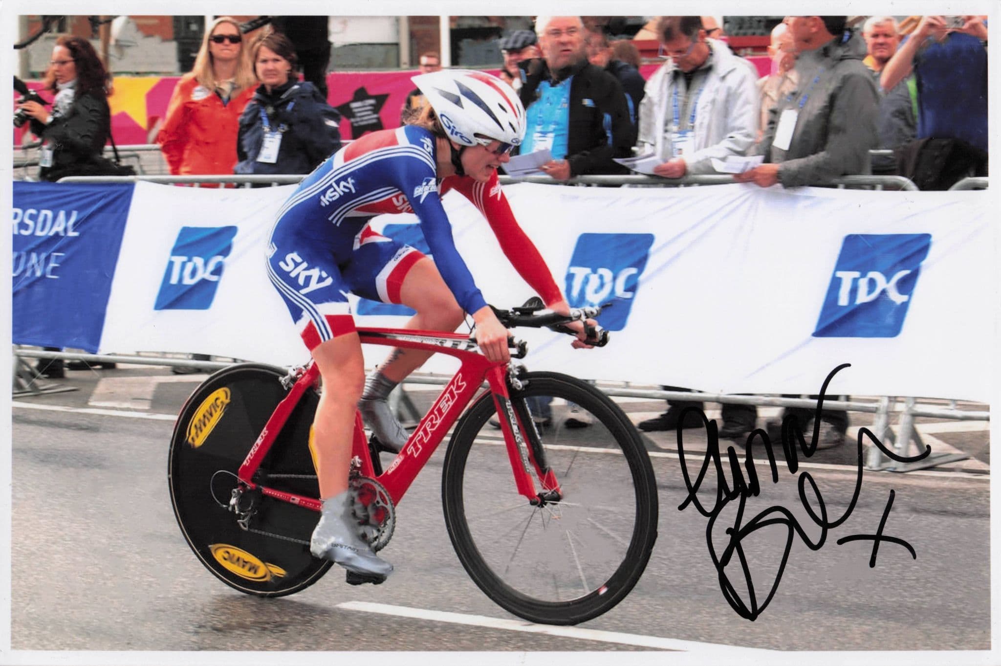 Elinor Barker As Junior Rider British Cyclist 12x8 Hand Signed Photo