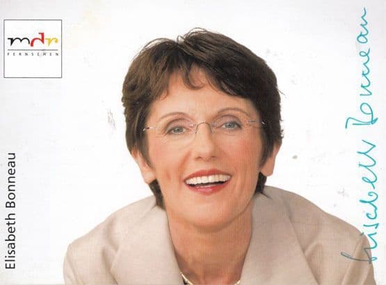 Elisabeth Bonneau MDR Fernsehen German TV Presenter Hand Signed Card Photo