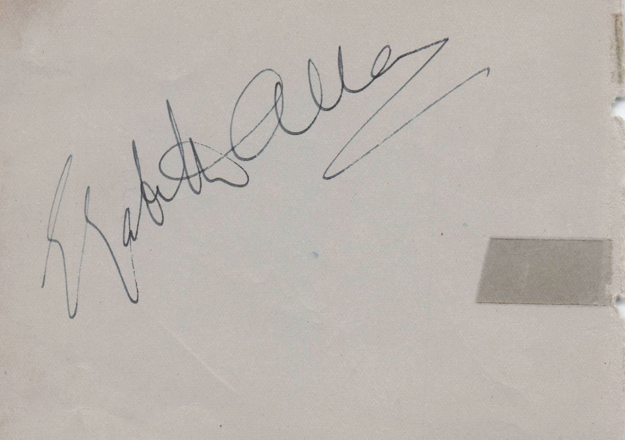 Elizabeth Allen Caroll Levis Double Hand Signed Autograph Page