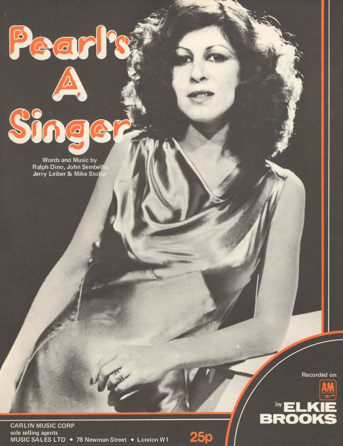 Elkie Brooks Pearls A Singer RARE 1st Edn 1970s UK Sheet Music