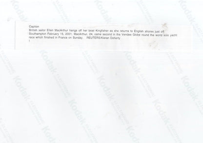 Ellen MacArthur French Yacht Race Kingfisher Reuters 12x8 Hand Signed Press Photo
