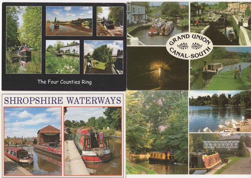 Ellesmere Shropshire 4x Canal Postcard s