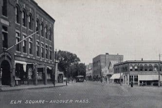 Elm Square Andover Massachusetts USA Antique Postcard