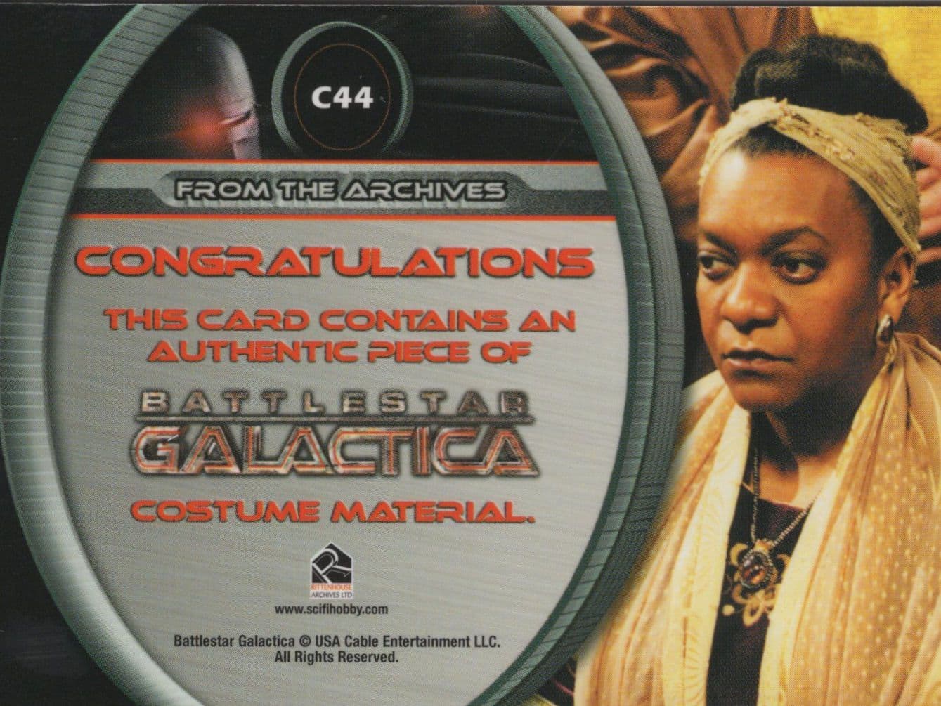Elosha Battlestar Galactica TV Show Real Piece Of Costume Relic Card