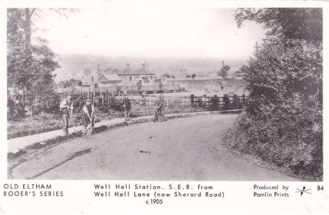 Eltham SER Well Hall Lane London Train Railway Station in 1905 Postcard