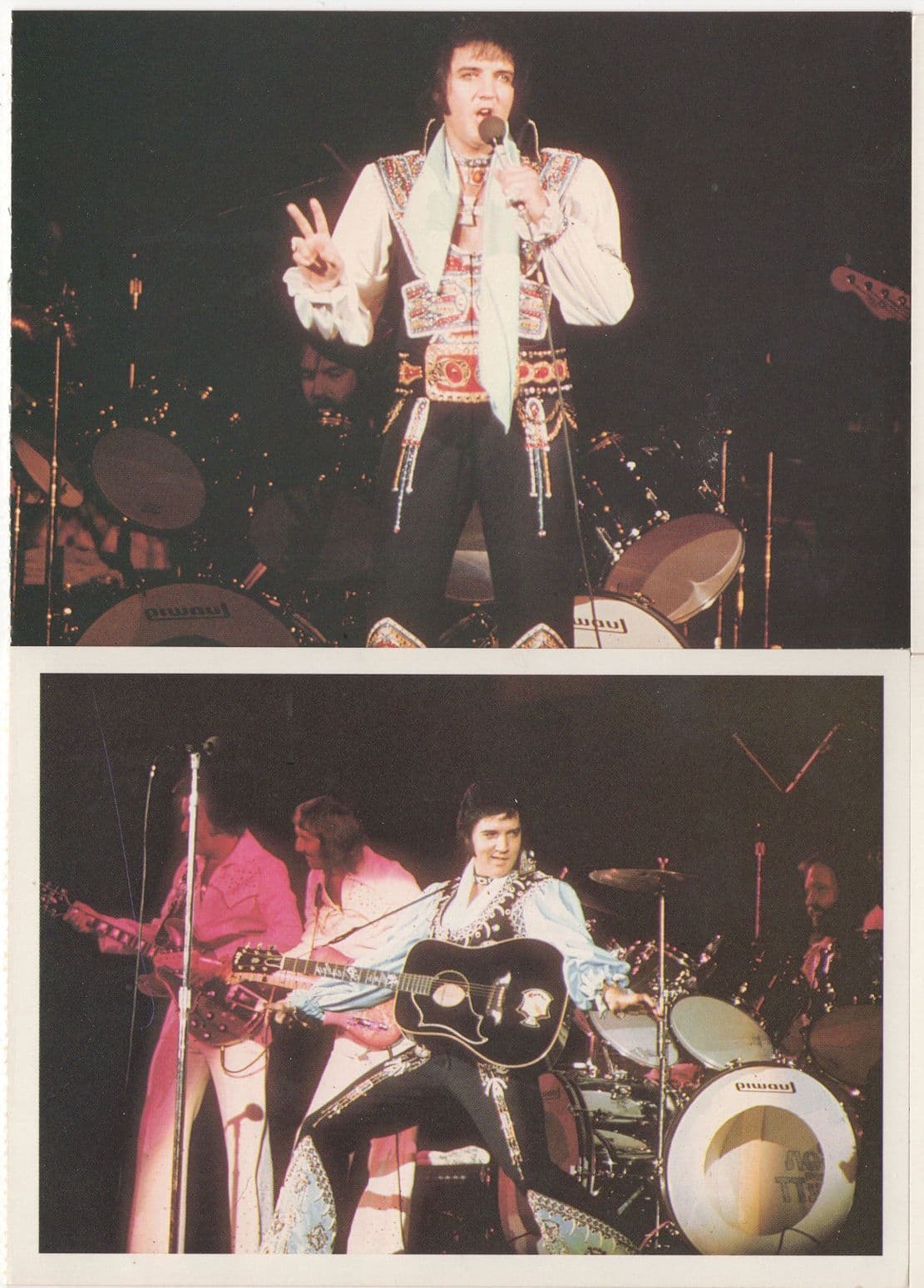 Elvis Presley 1975 Live In Nassau 2x Concert Postcard s