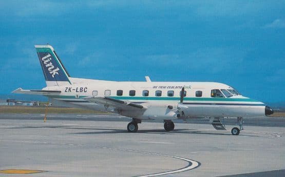 Embraer 110P1 ZK-LBC Plane of Eagle Airways at Auckland Airport Postcard