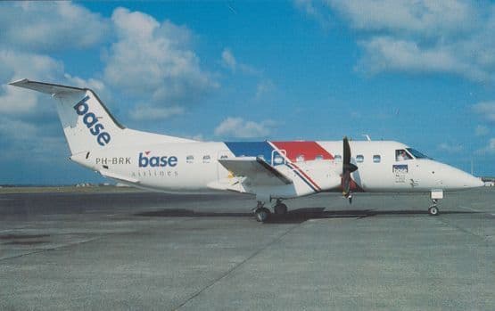 Embraer 120ER Brasilia Plane of Base Airlines at Ostend Airport Postcard