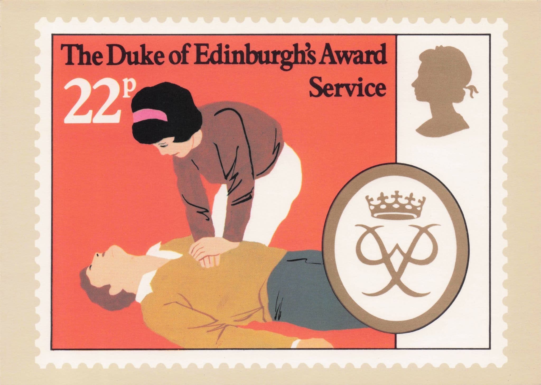 Emergency First Aid Duke Of Edinburgh Award Painting Stamp Postcard