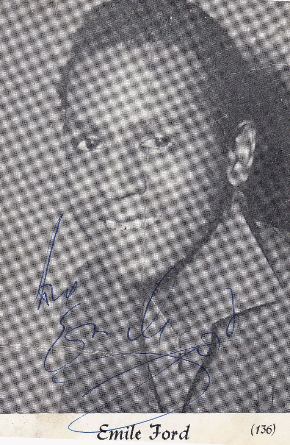 Emile Ford & The Checkmates Vintage Genuine Hand Signed Photo