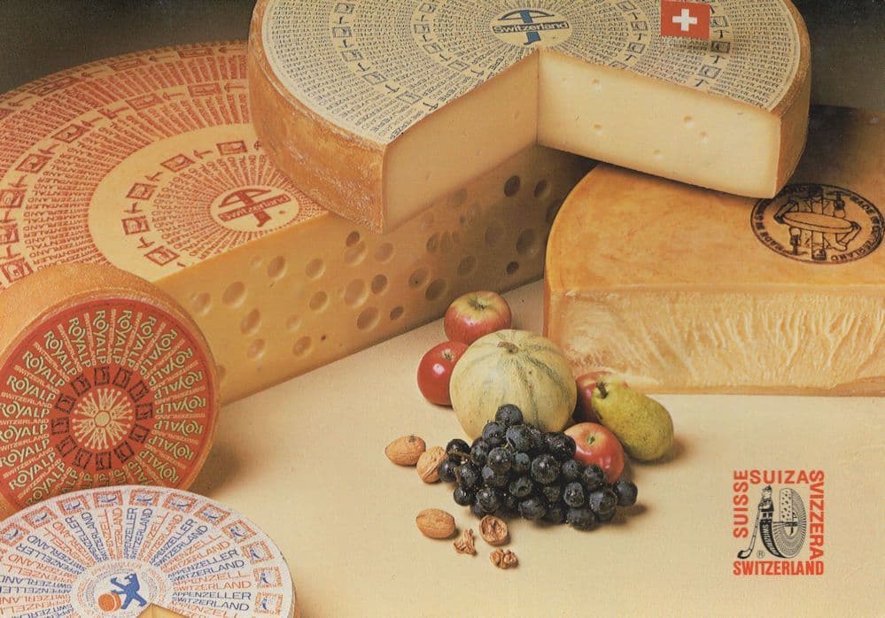 Emilio Carniceria Swiss Cheese Switzerland Advertising Postcard