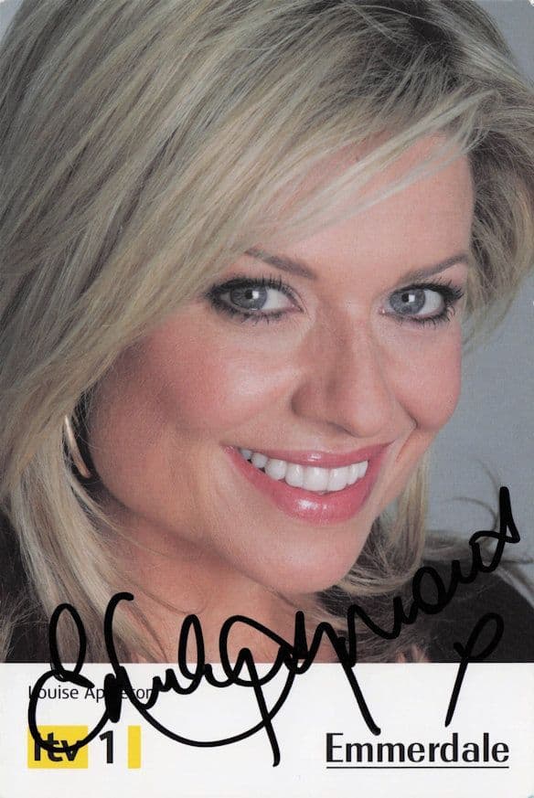 Emily Symons as Louise Appleton Emmerdale Hand Signed Cast Photo
