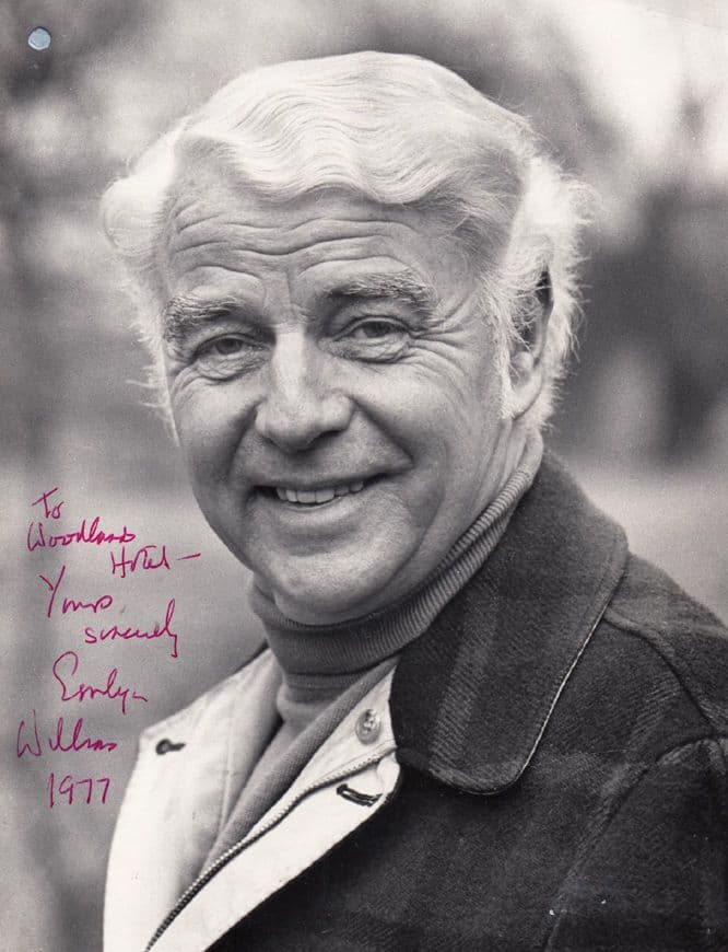Emlyn Williams Large Hand Signed Photo