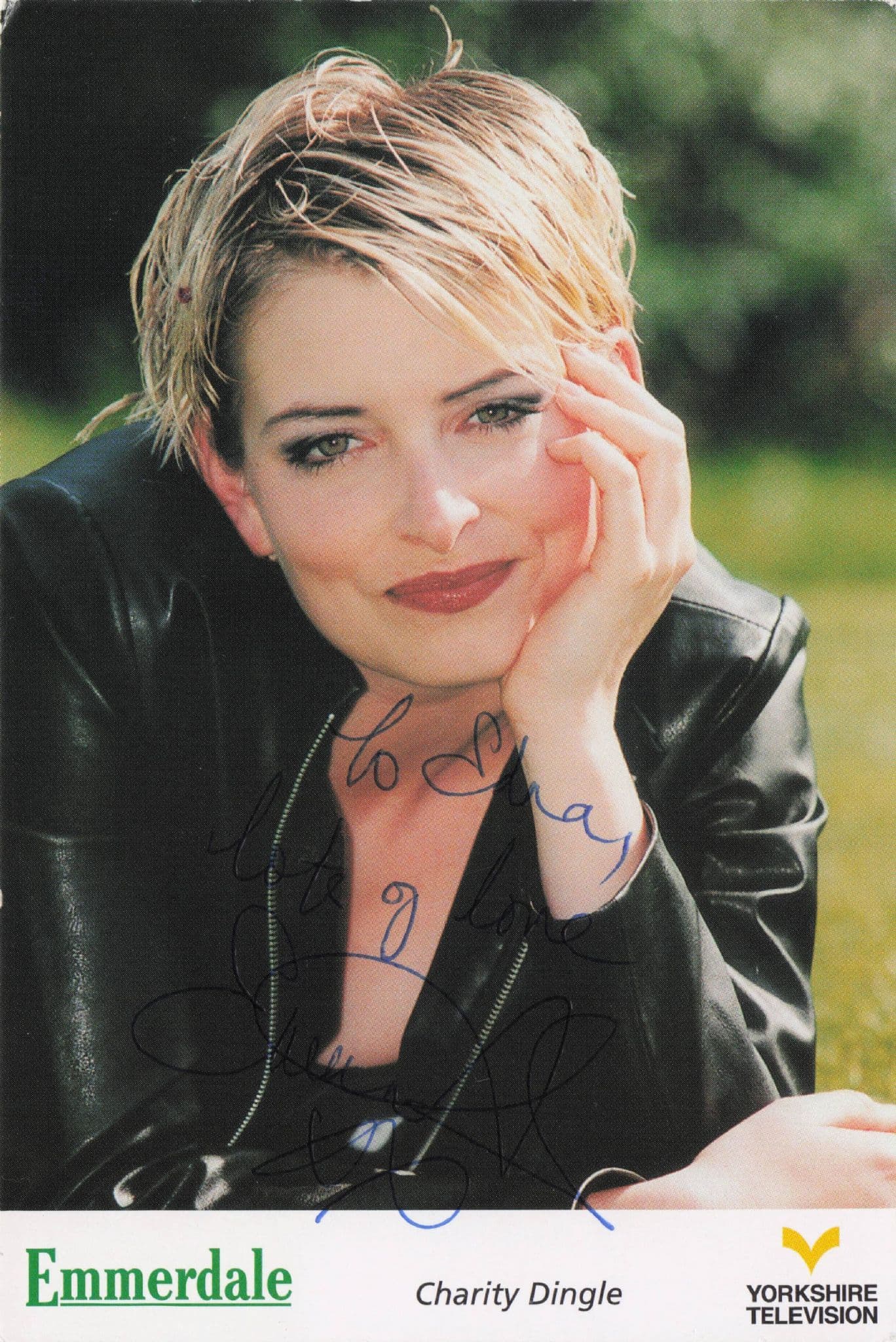 Emma Atkins as Charity Dingle Emmerdale Hand Signed Cast Card Photo