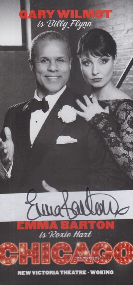 Emma Barton Eastenders Chicago London Musical Hand Signed Theatre Flyer