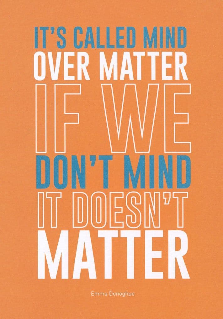Emma Donoghue Book Author Mind Over Matter Quotation Postcard