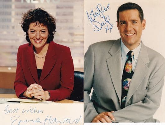 Emma Howard BBC Newsreader Crimewatch Extra 2x Hand Signed Photo s