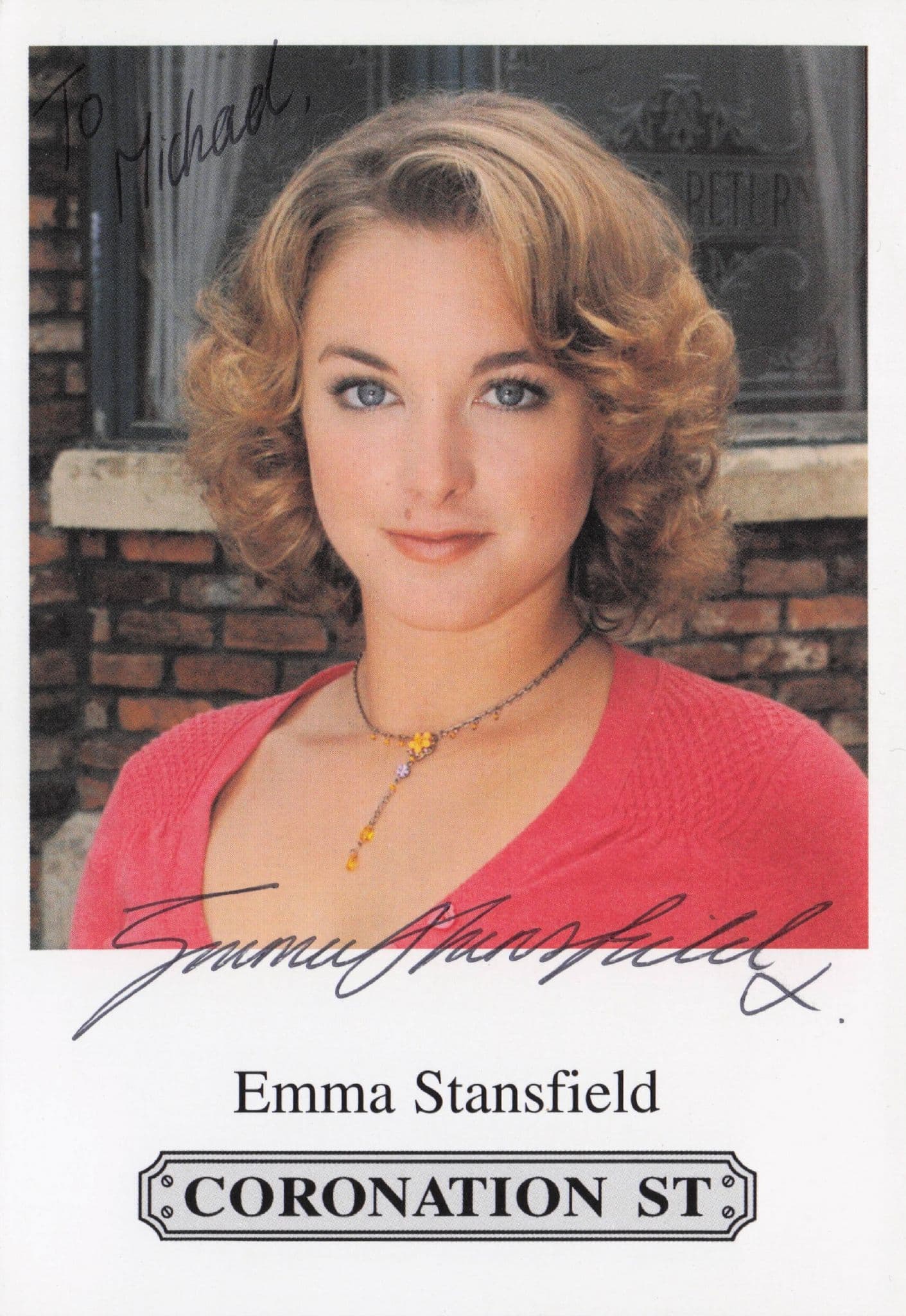 Emma Stansfield Coronation Street Hand Signed Cast Card Photo