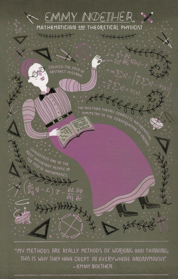 Emmy Noether Mathematician German Algebra Scientist Postcard