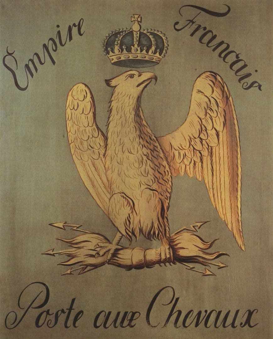 Empire Francais Poste Aux Chevaux Walsrode German Sign Postcard