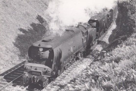 Engine 34065 Waterloo Train Ilfracombe Morthoe Gradient Rare Railway Postcard
