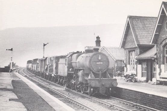 Engine 42771 Ribblehead Station Freight Train in 1962 Railway Postcard