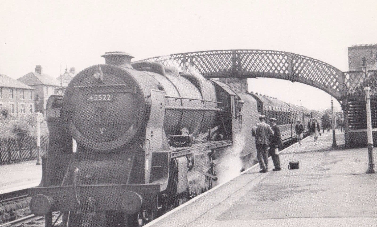 Engine 45522 Prestatyn Locomotive Carlisle Train Appleby West Railway Postcard