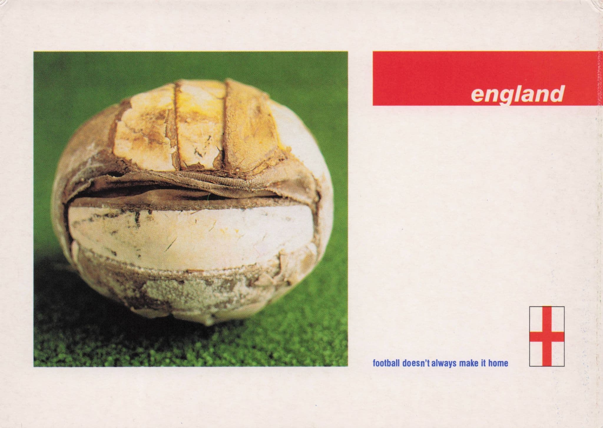 England Football World Cup Disaster Tony Blair Ball Comic Postcard