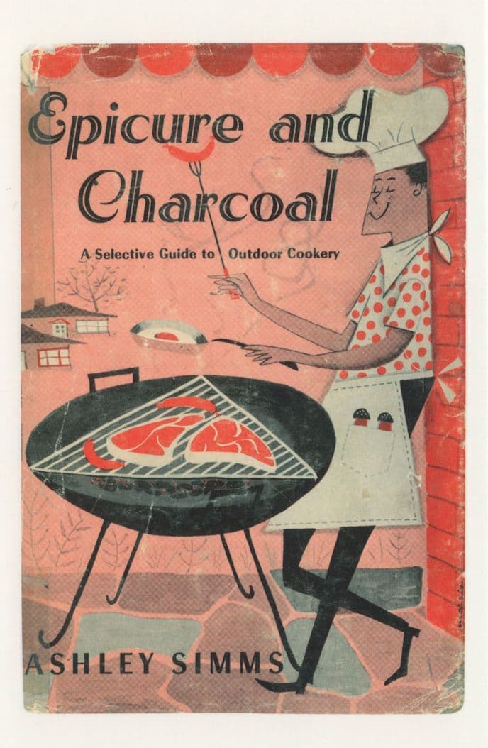 Epicure & Charcoal Ashley Simms 1955 Book Postcard