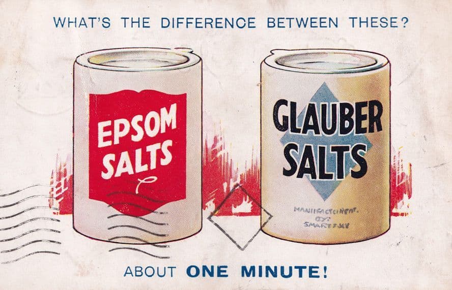 Epson Glauber Salts Diarrhea Toilet Bamforth Comic Old Postcard