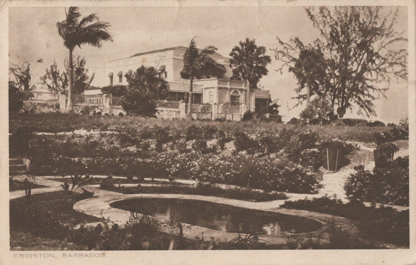 Erdiston Barbados Old Postcard