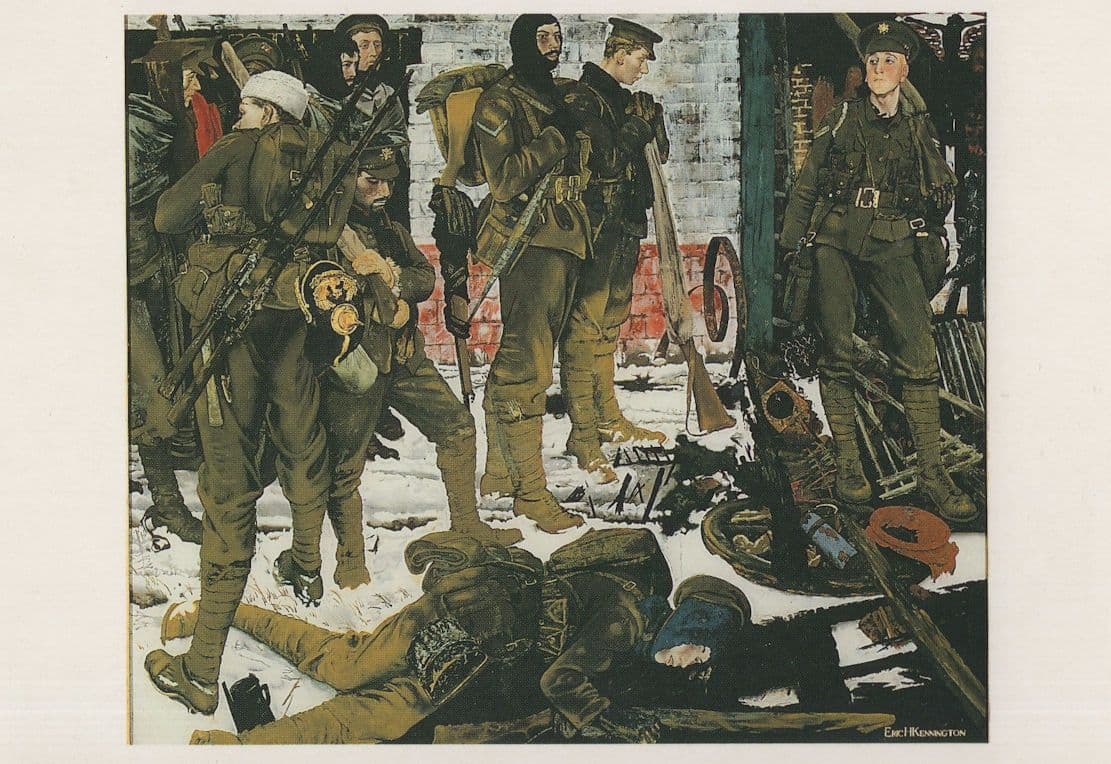 Eric Kennington The Kensingtons At Laventie 1915 WW1 Postcard