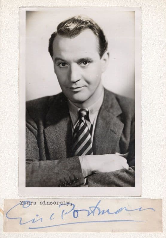 Eric Portman Vintage Mounted Hand Signed Autograph