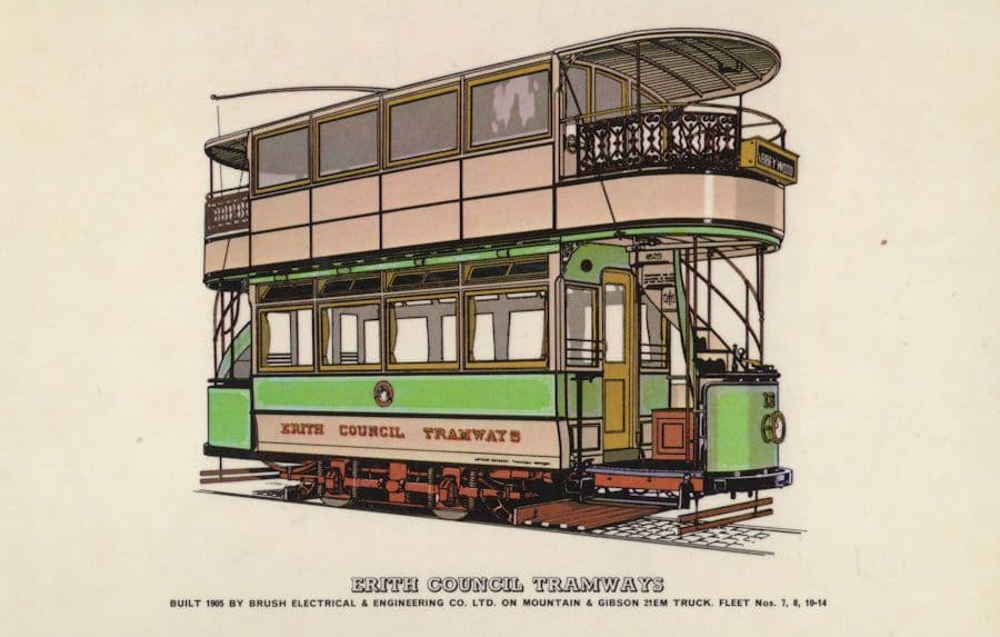 Erith Council Tramways 1905 Bus on Mountain & Gibson Track Postcard