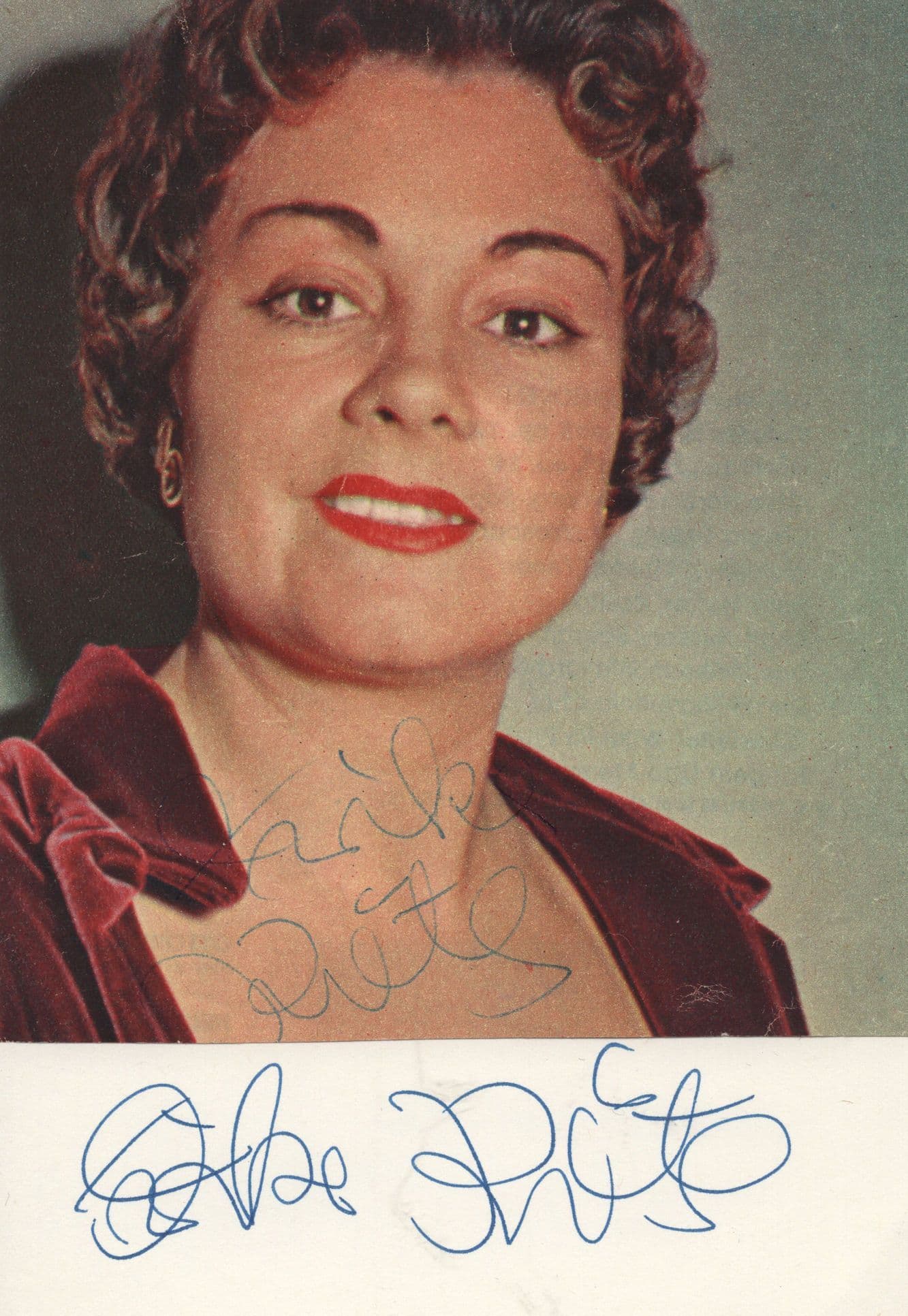 Erkia Koth German Opera Singer Vintage Double Hand Signed Photo