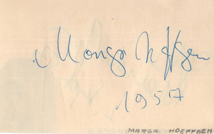 Ernst Marzendorfer Austrian Conductor Marga Hoffgen Opera Hand Signed Autograph