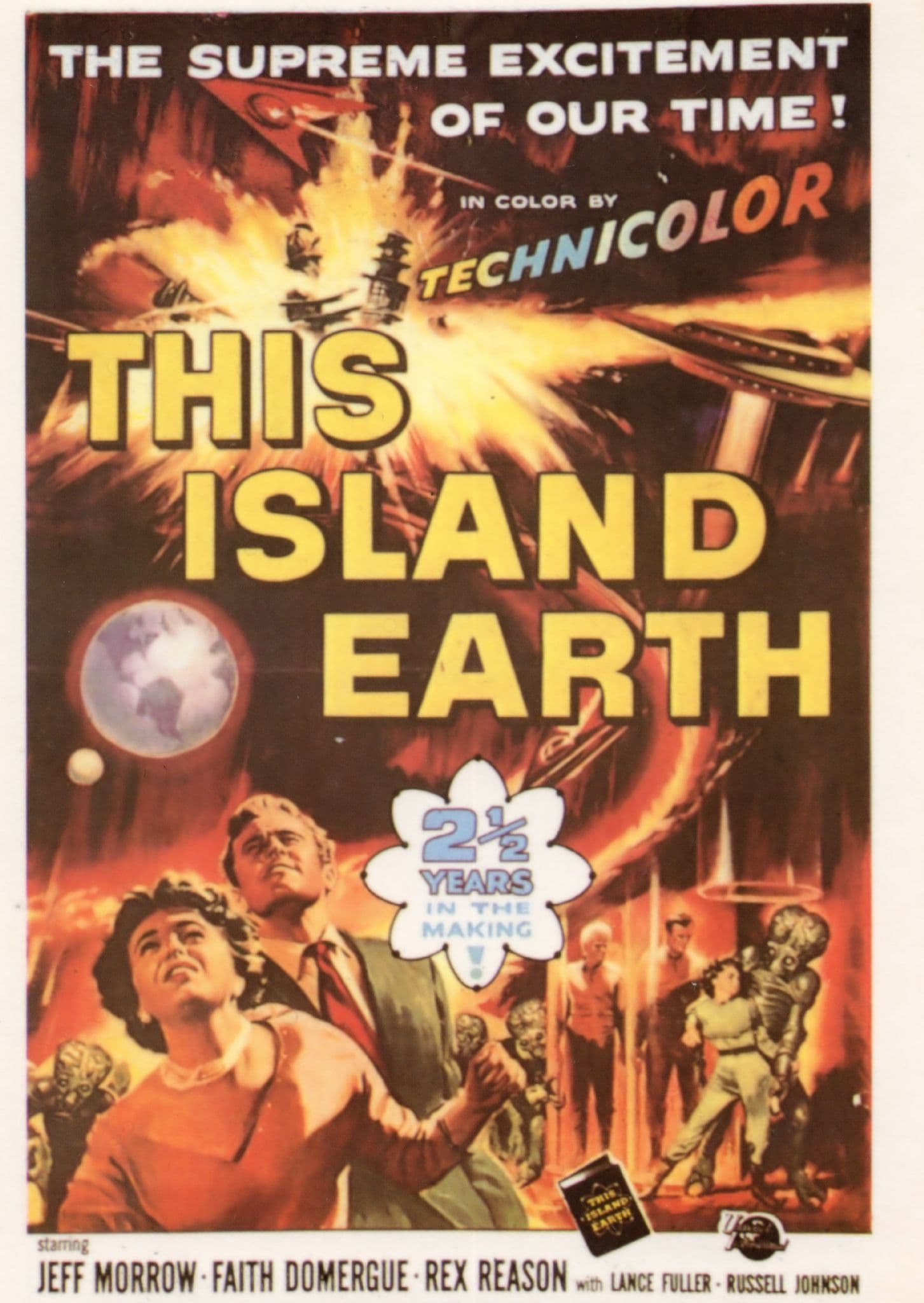 Esta Isla La Tierra This Island Earth Jeff Morrow Spanish Film Poster Postcard