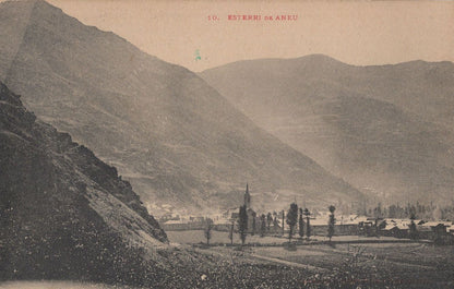 Esterri de Aneo Library Barcelona Book Store Frank Old Spanish Postcard