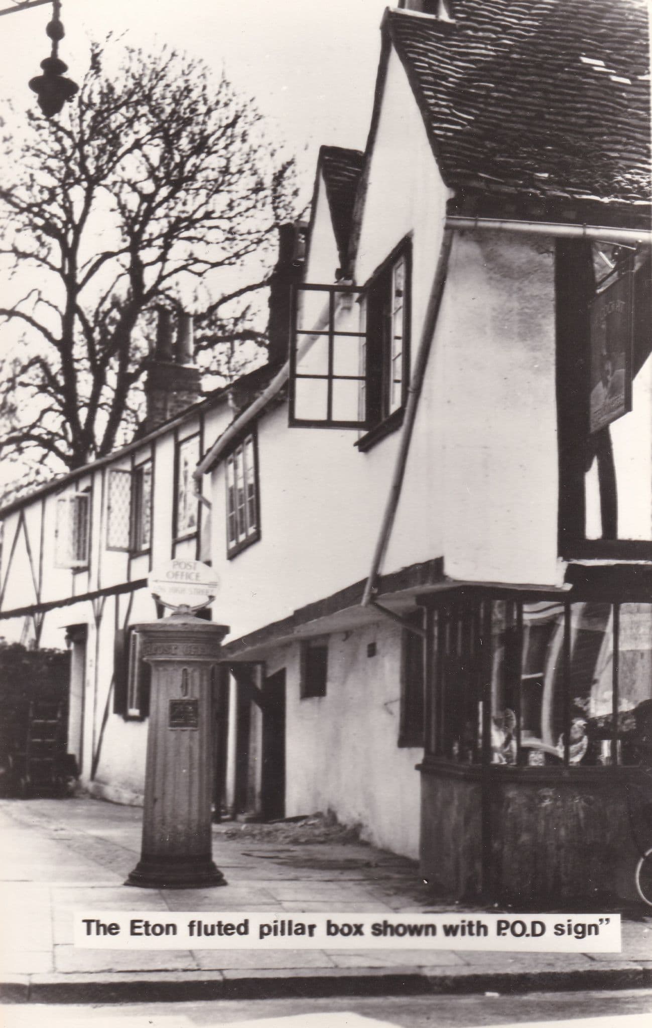 Eton Cambridge Post Pillar Box Real Photo Postcard