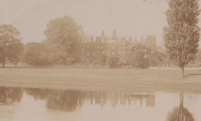 Eton College Shimmering On Thames Water Antique TE Cochrane Real Photo Postcard