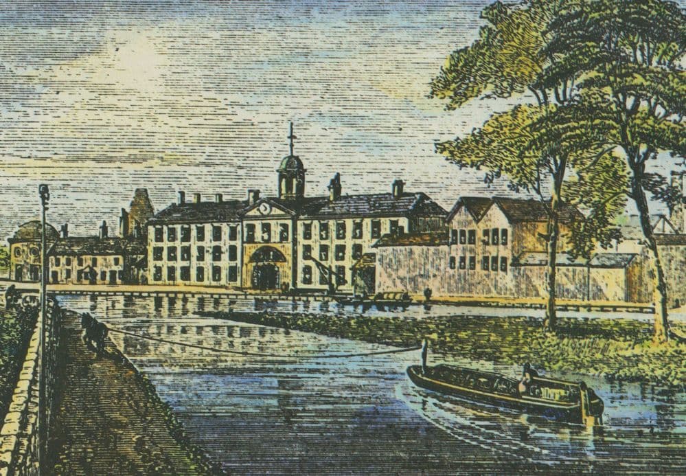Etruria Stoke on Trent Wedgwood Pottery River Painting Postcard