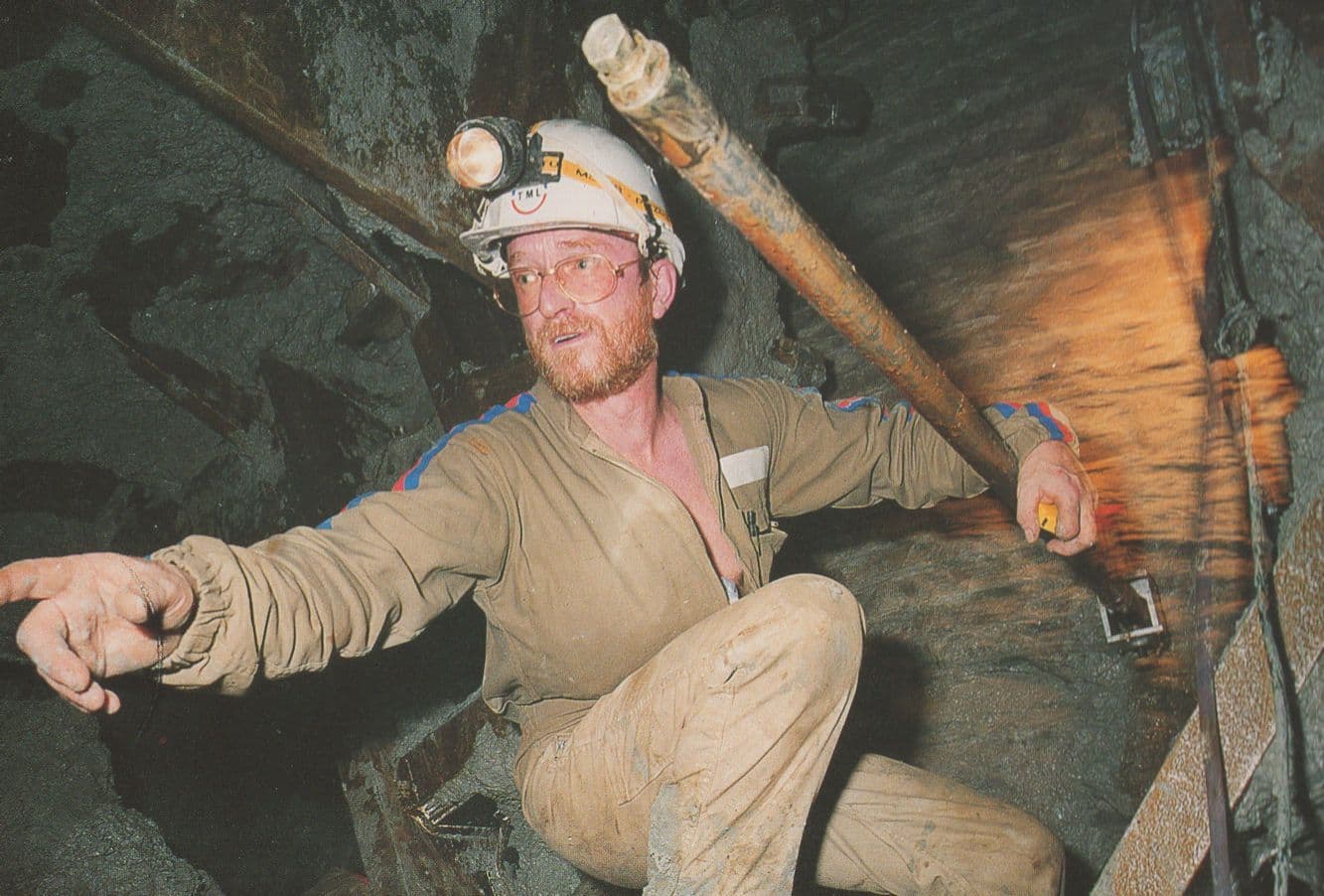 Euro Channel Tunnel Probe Driller Worker Breakthrough Postcard