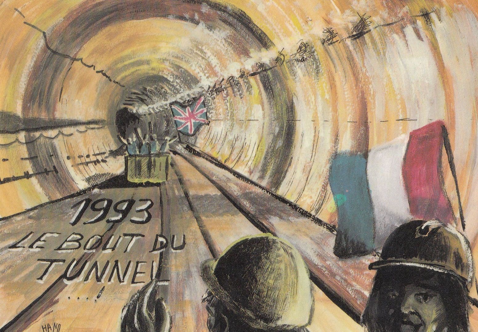 Euro Tunnel La Bout Du Painting Limited Edition 300 Postcard