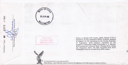 Europa Peace & Freedom Military Squadrons Of The Royal Air Force Hand Signed FDC