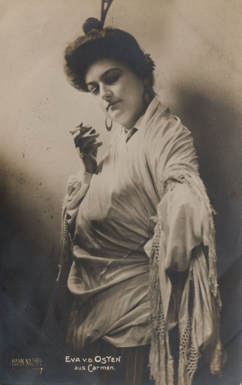 Eva Von Der Osten German Opera Singer Antique Carmen Postcard