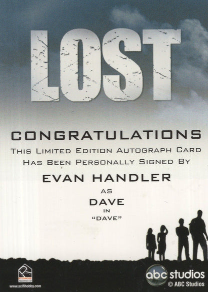 Evan Handler Lost TV Show Hand Signed Autograph Card Photo
