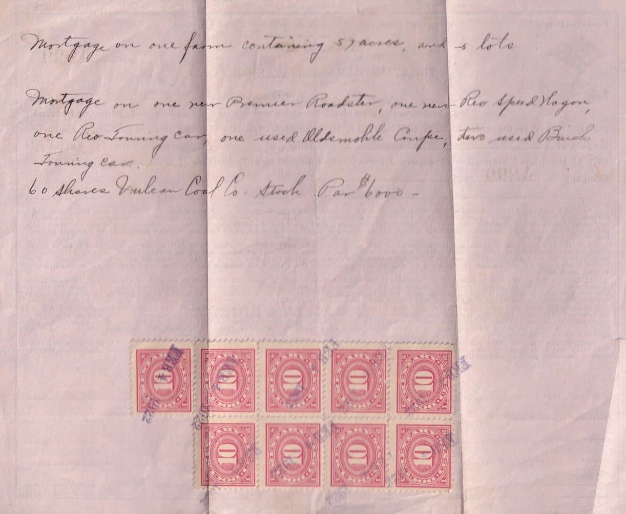 Evansville Morris Plan Company USA 1922 Old Loan Letter