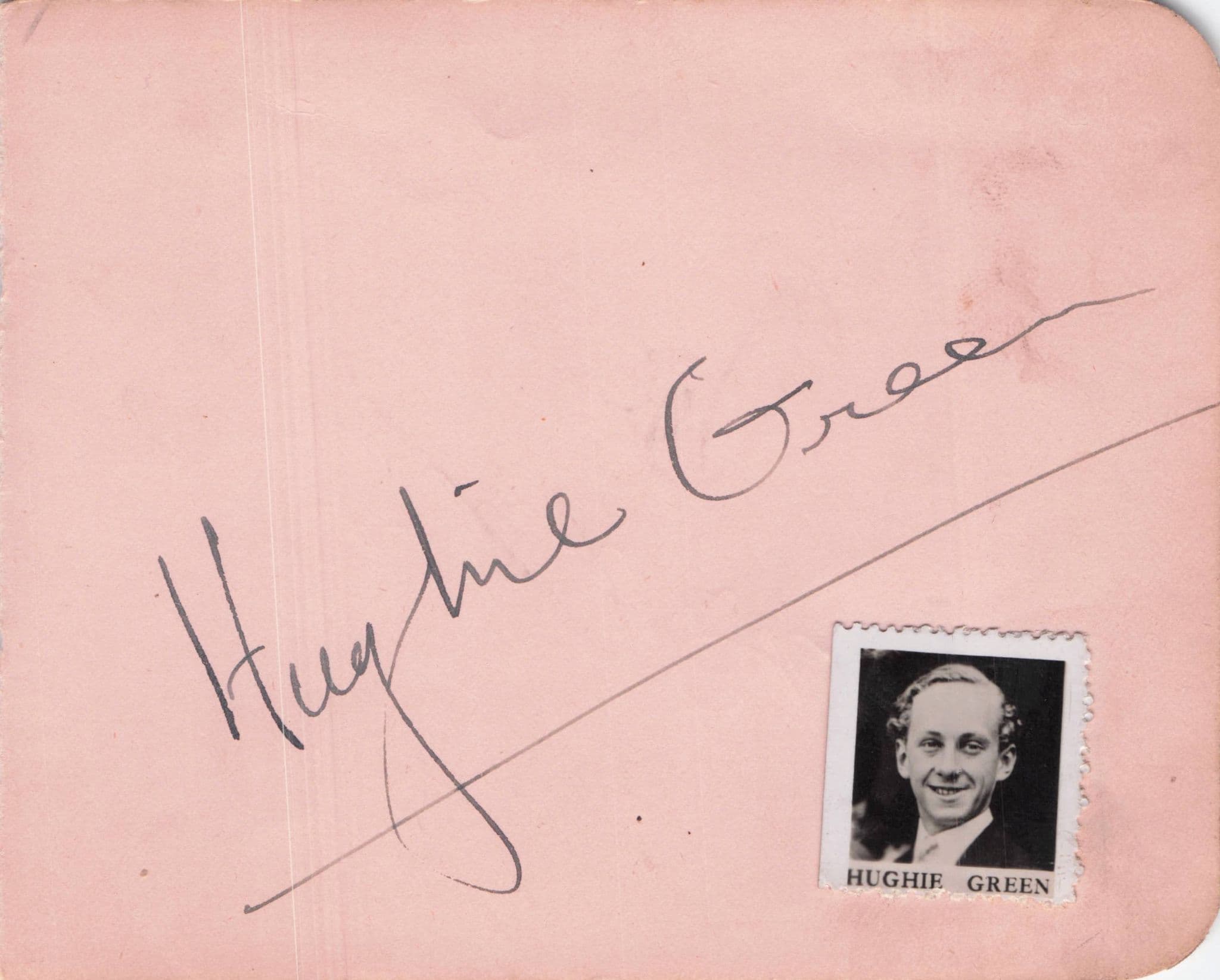 Evelyn Dall Hughie Green 2x Signed Old Autograph Page