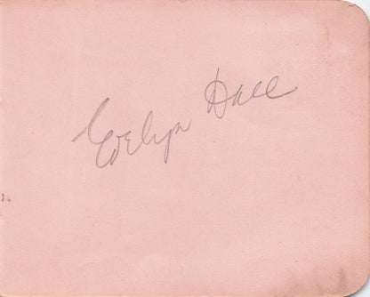 Evelyn Dall Hughie Green 2x Signed Old Autograph Page